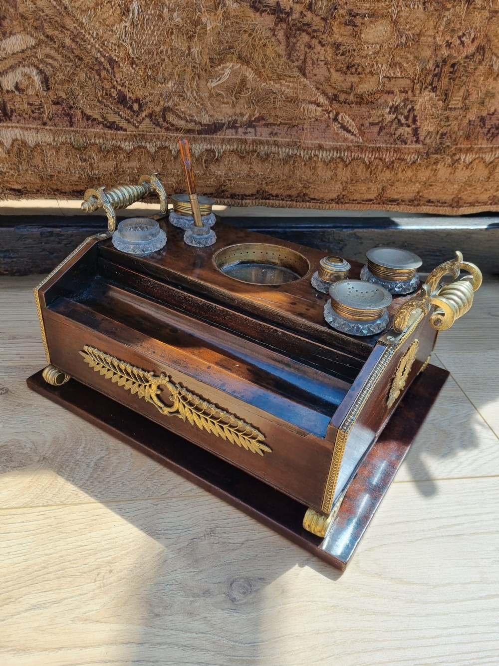A GRAND REGENCY OMULU MOUNTED COROMANDEL INKSTAND View IX