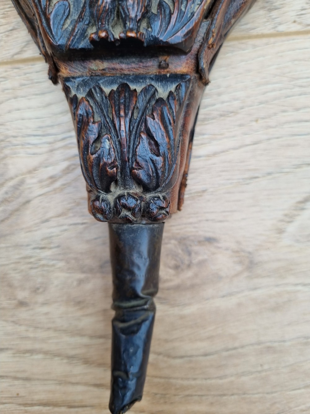 WONDERFUL WELL PRESERVED PR OF L17TH/E18THC OAK  FIRE BELLOWS View VI