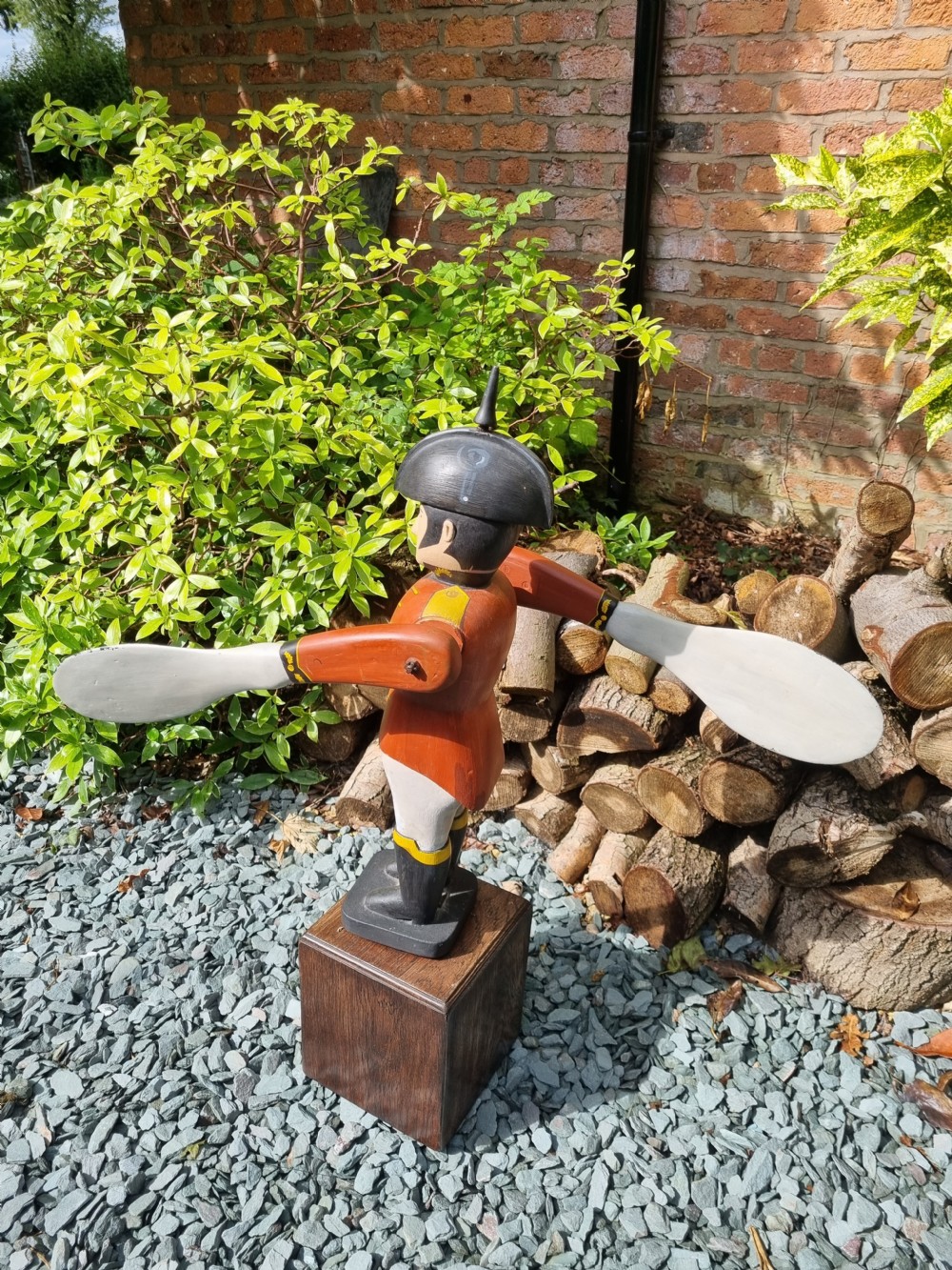 A  FOLK ART SCOTTISH SOLDIER WOODEN WHIRLIGIG C1930 View IV