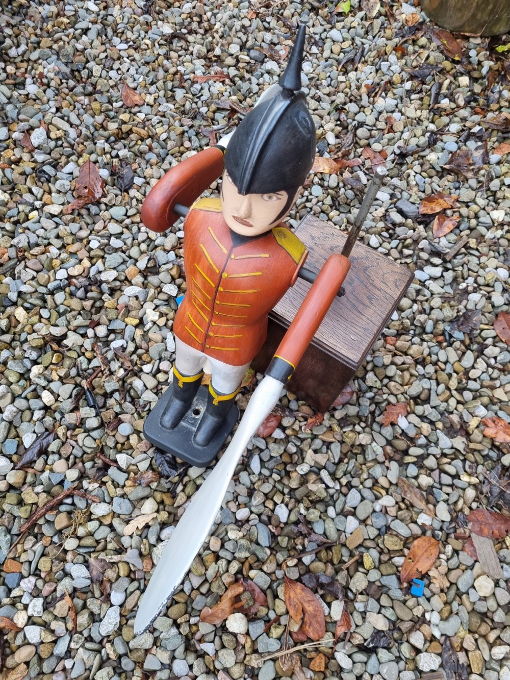 A  FOLK ART SCOTTISH SOLDIER WOODEN WHIRLIGIG C1930 View VII