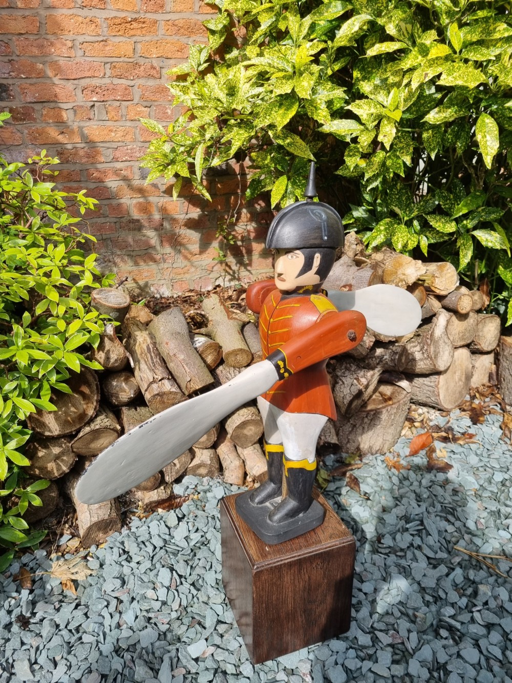 A  FOLK ART SCOTTISH SOLDIER WOODEN WHIRLIGIG C1930 View VIII
