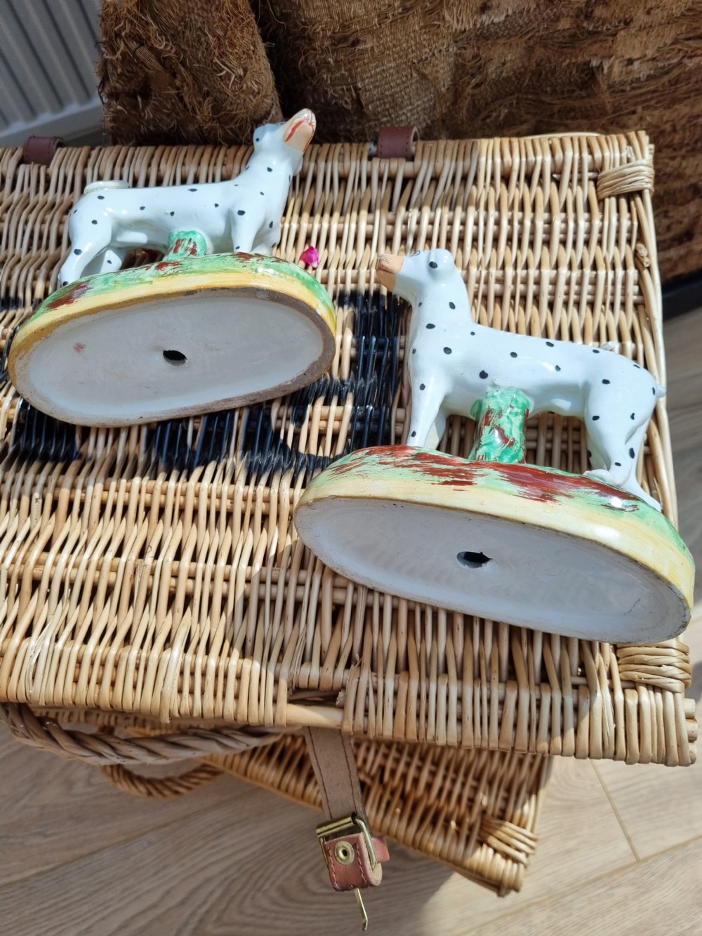GREAT PAIR OF 19THC STAFFORDSHIRE DALMATIONS 18CMSH  View III