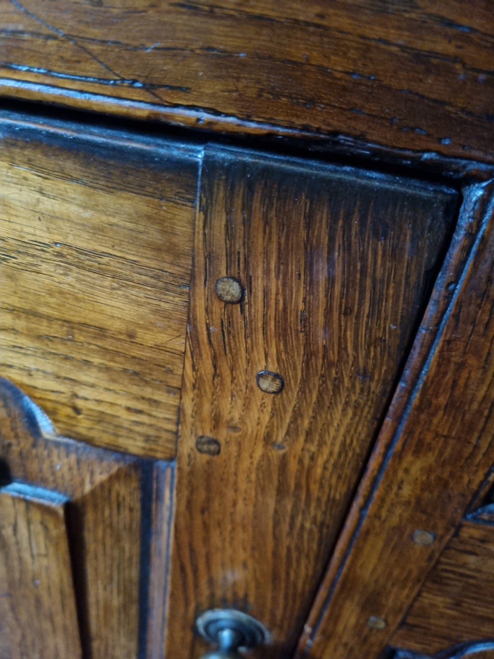 RARE SMALL TRANSITIONAL MID 18THC LLANRWST OAK DRESSER C1750 View V