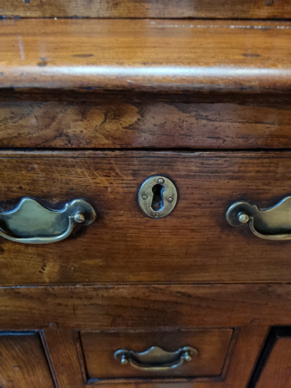 RARE SMALL TRANSITIONAL MID 18THC LLANRWST OAK DRESSER C1750 View X