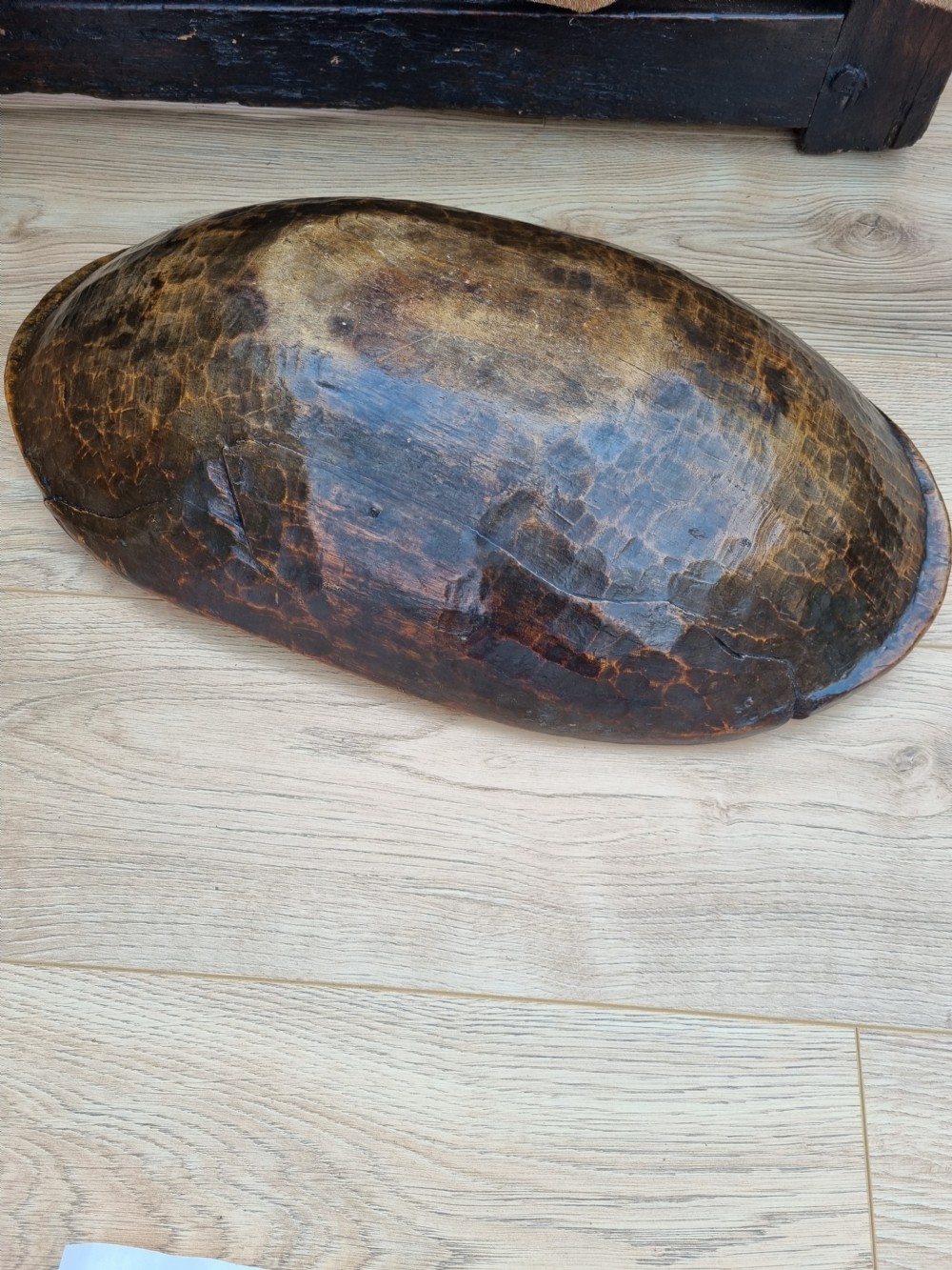 ANTIQUE LARGE TREEN BOWL/TRUG View III