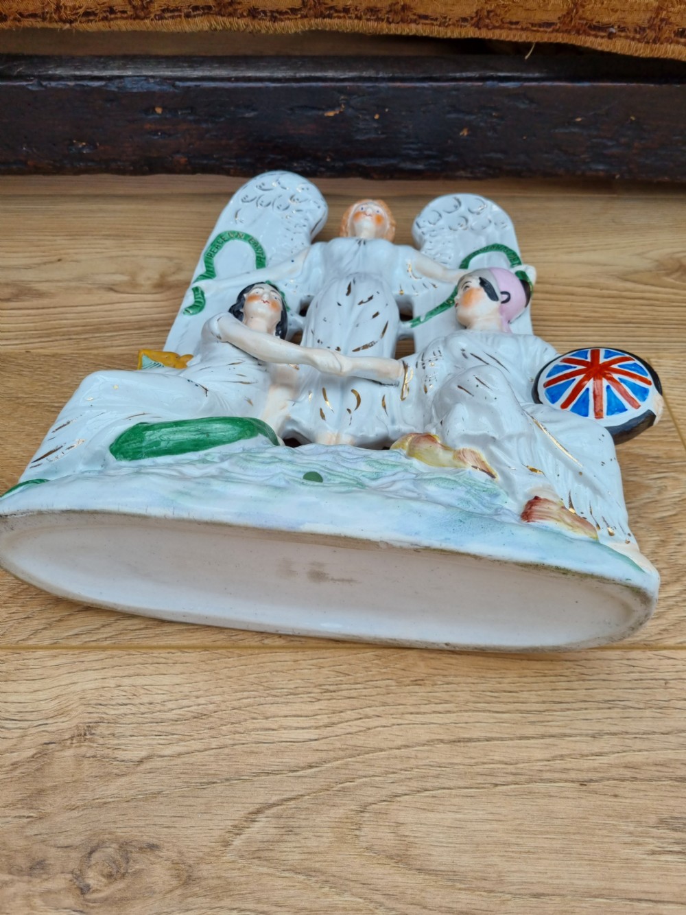 LARGE  RARE 19THC PERFECT STAFFORDSHIRE POTTERY RELIGIOUS THEME , View IV