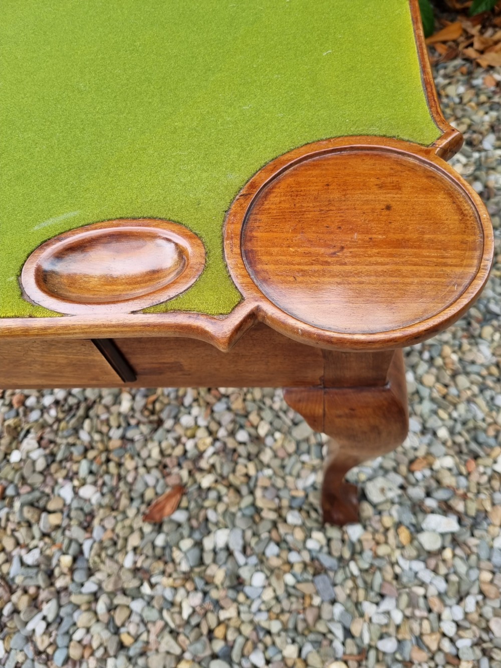 GOOD  EARLY18THC TRIPLE TOP GAMES TABLE IN WALNUT POSS. IRISH View IV