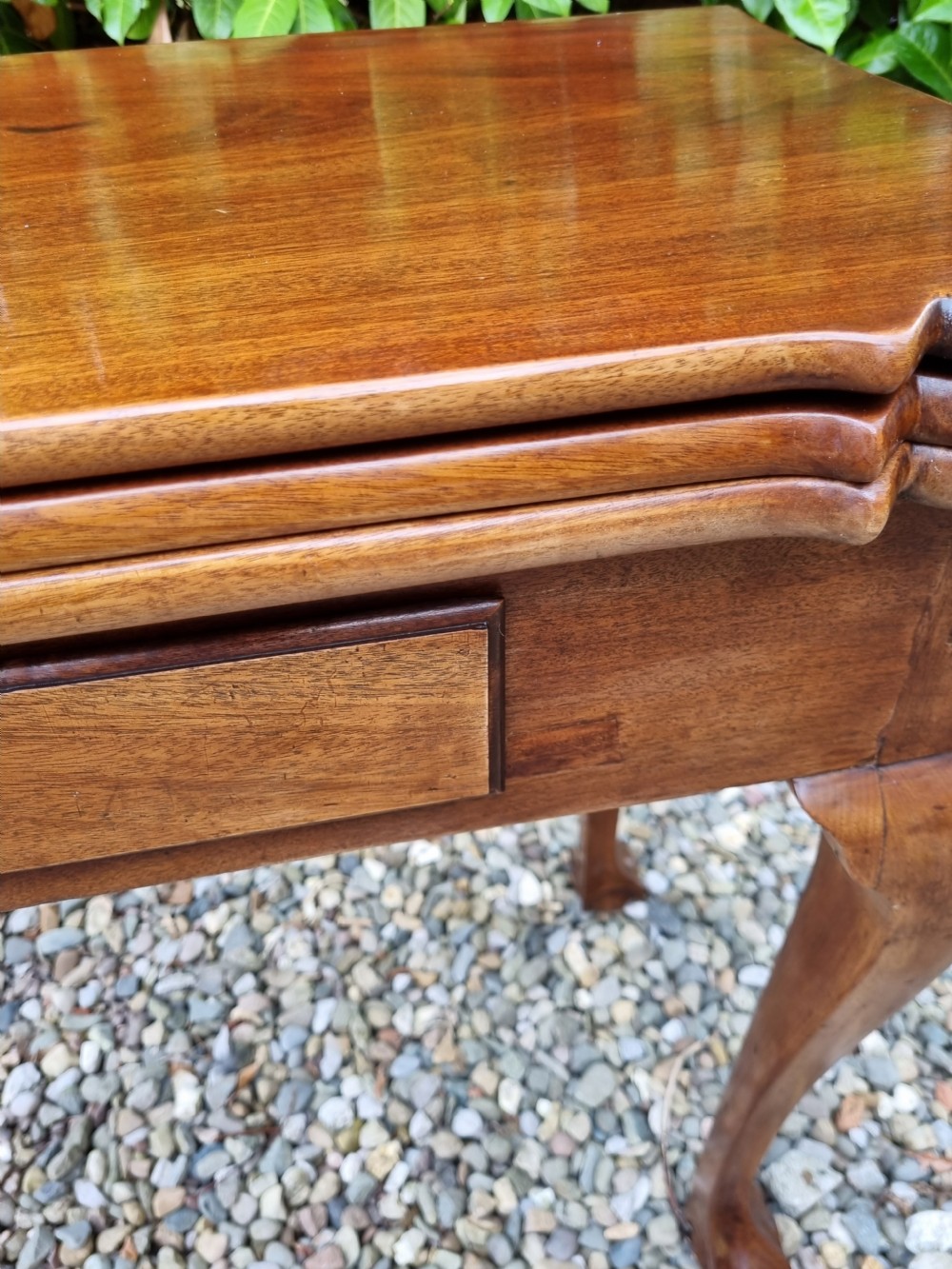 GOOD  EARLY18THC TRIPLE TOP GAMES TABLE IN WALNUT POSS. IRISH View VIII
