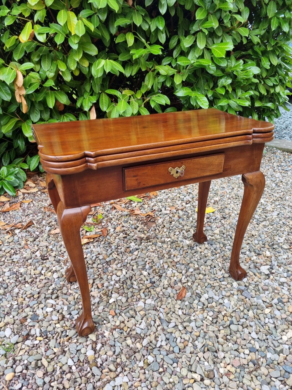 GOOD  EARLY18THC TRIPLE TOP GAMES TABLE IN WALNUT POSS. IRISH View IX