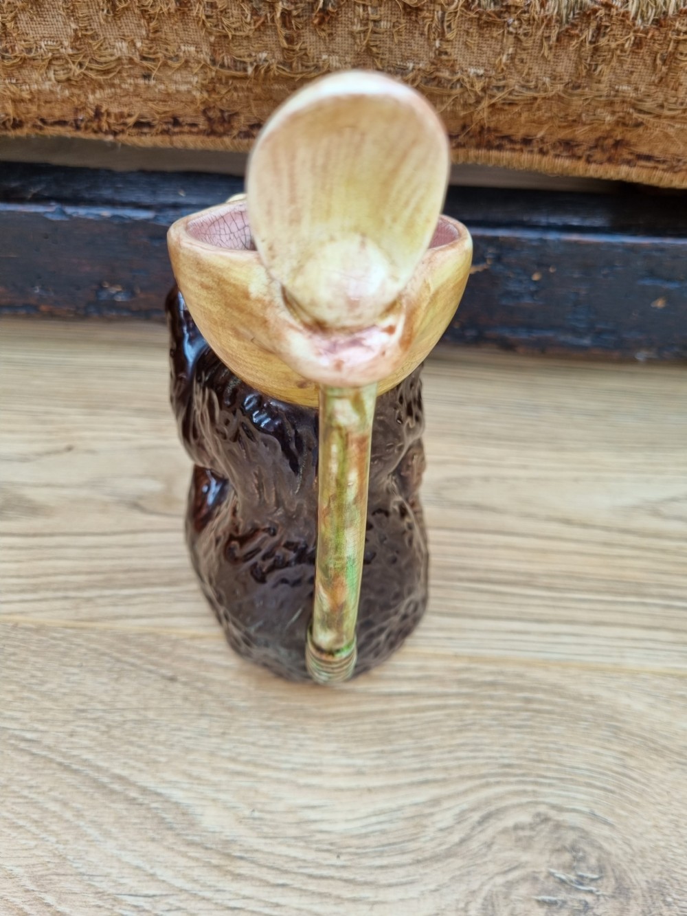 A MASSIVE 19THC MAJOLICA JUG OF A 