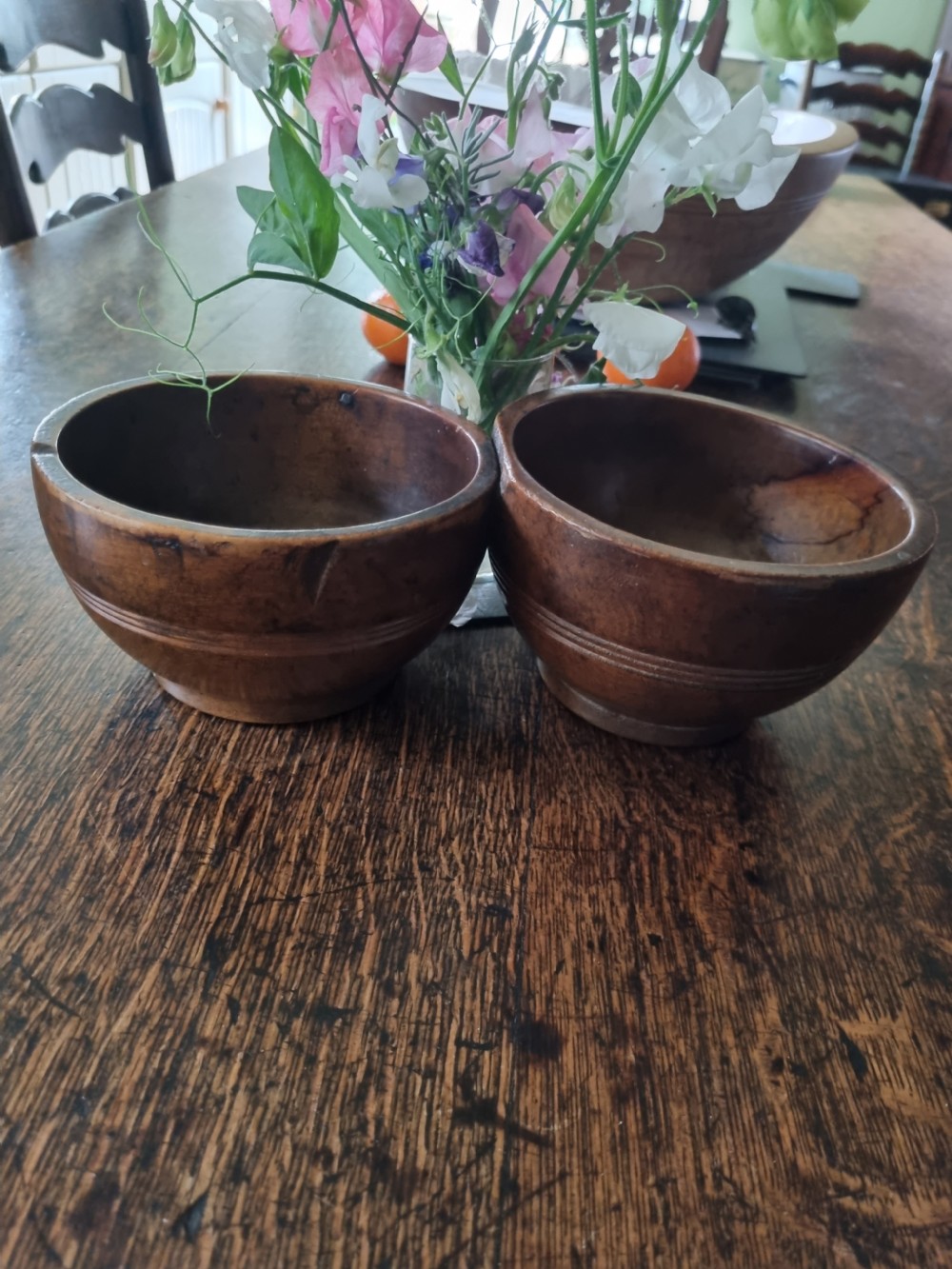UNUSUAL PAIR OF 19THC WELSH ELM  CAWL BOWLS View VIII