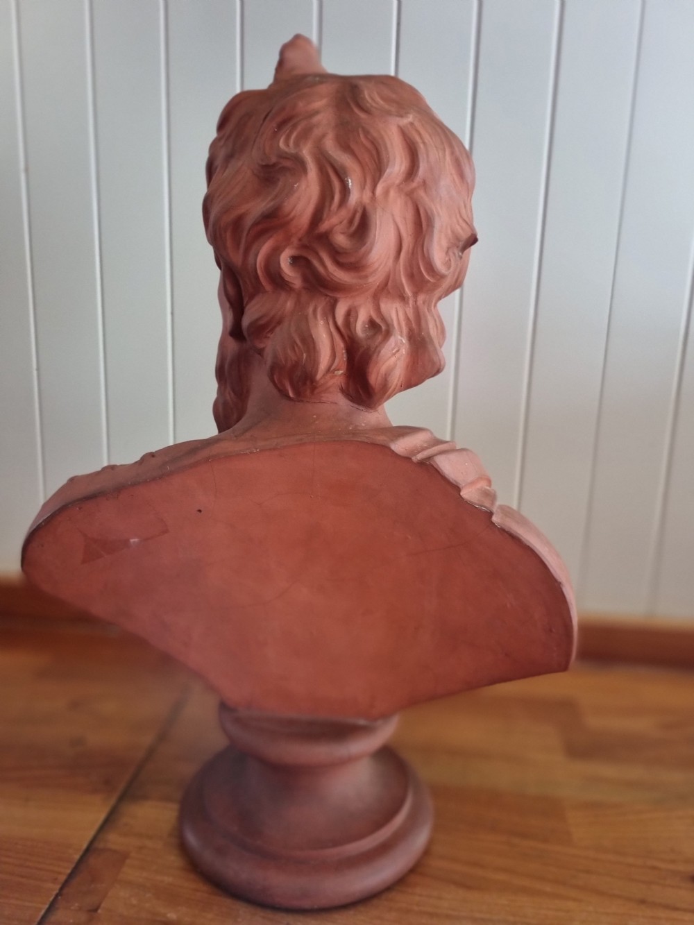 LARGE 19THC TERRACOTTA BUST OF A BEARDED MAN
 View II