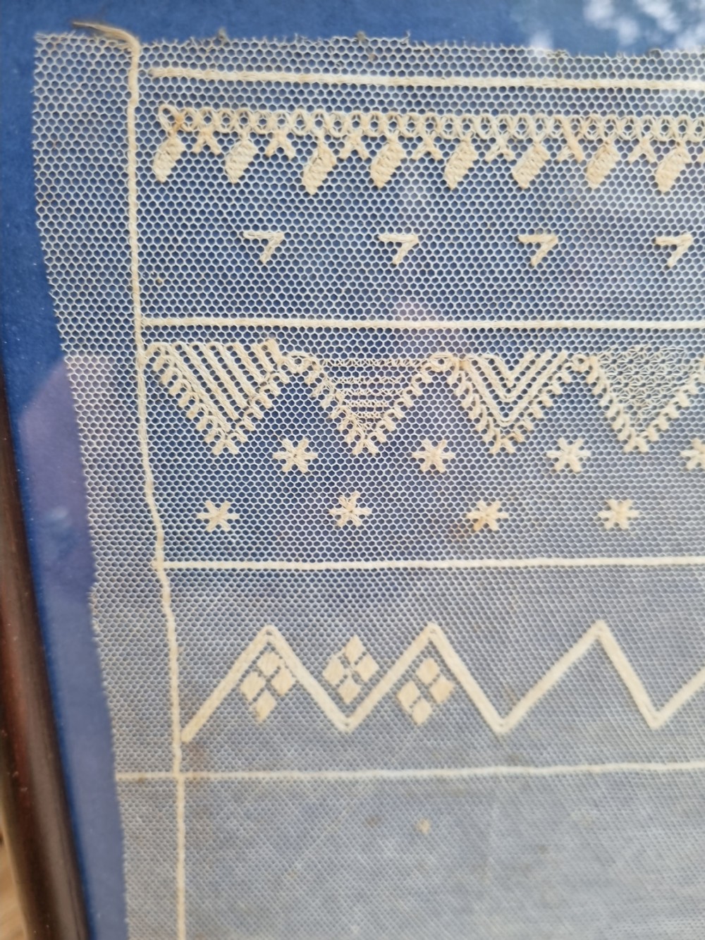 GEORGIAN SILKWORK SAMPLER OF LACEWORK DESIGNS C1780 View III