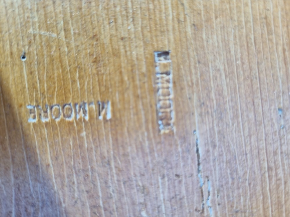19TH C WELSH COUNTRY PINE  PRIMITIVE LOW CRICKET TABLE  View V