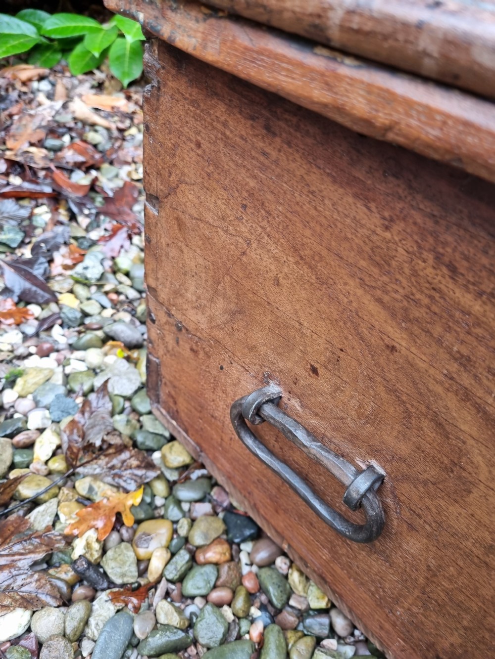 A SMALL L17THC/E18THC FRUITWOOD BOX POSSIBLY A CARRIAGE BOX  View IV