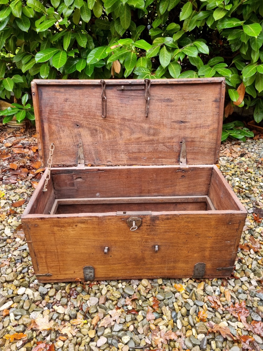 A SMALL L17THC/E18THC FRUITWOOD BOX POSSIBLY A CARRIAGE BOX  View VIII