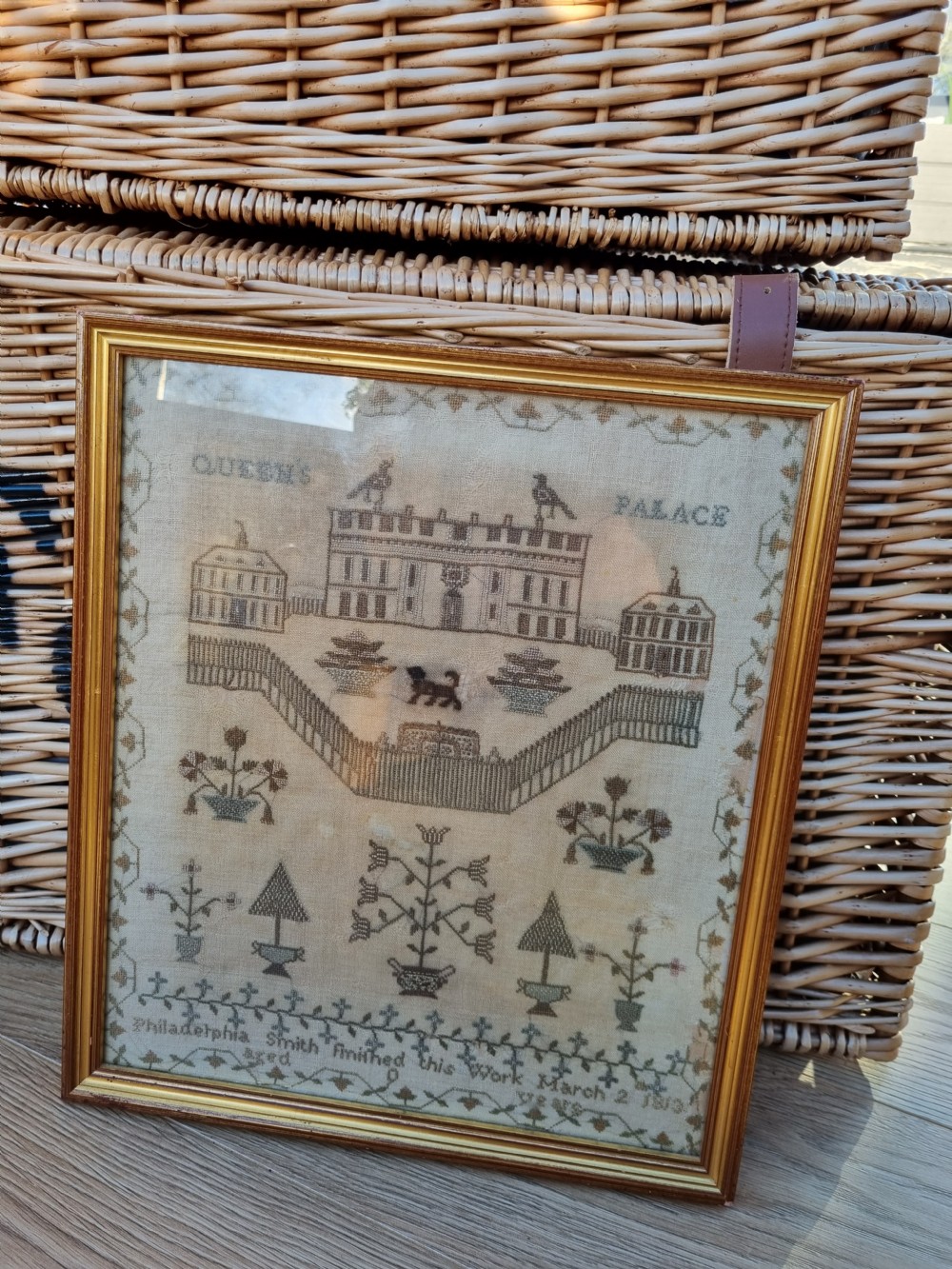 QUEENS PALACE SILK SAMPLER C1813 BY PHILADEPHIA SMITH  View III
