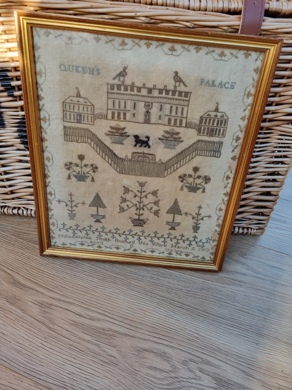 QUEENS PALACE SILK SAMPLER C1813 BY PHILADEPHIA SMITH  View IV