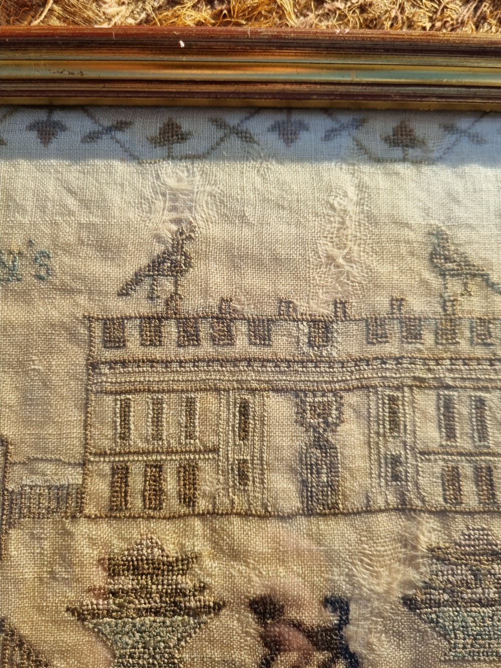 QUEENS PALACE SILK SAMPLER C1813 BY PHILADEPHIA SMITH  View VI