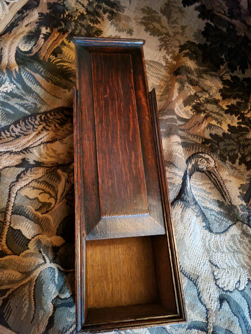 GOOD 18THC FARMHOUSE OAK CANDLE BOX C1760 View III