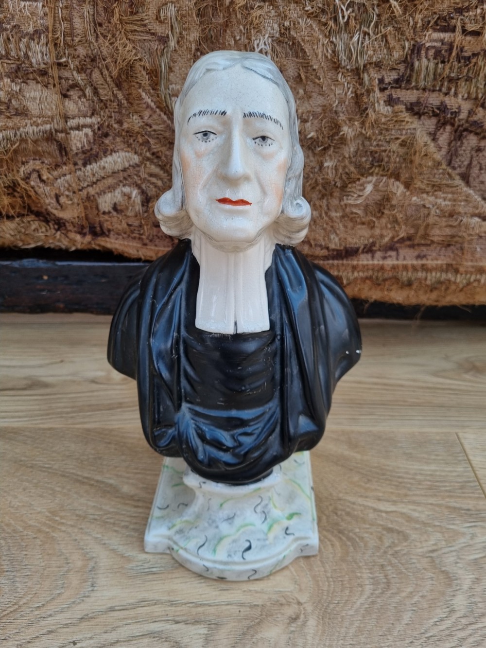 LARGE 29CMS H ANTIQUE STAFFORDSHIRE FIGURE OF DR WESLEY View VI