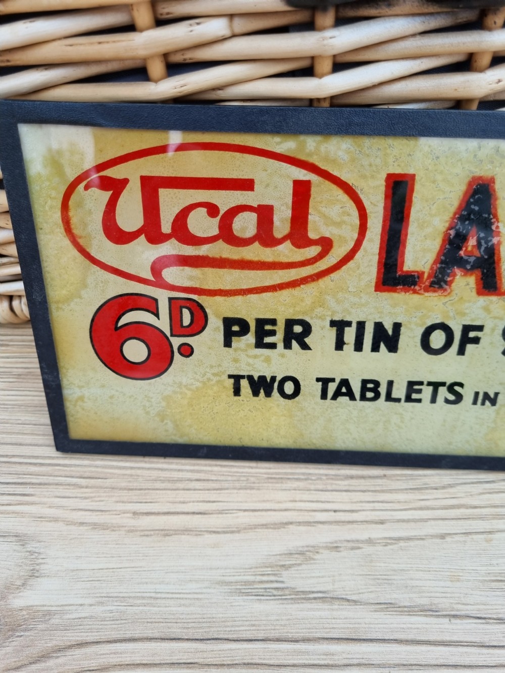  EARLY 20THC GLASS SIGN  UNUSUAL SUBJECT  View II