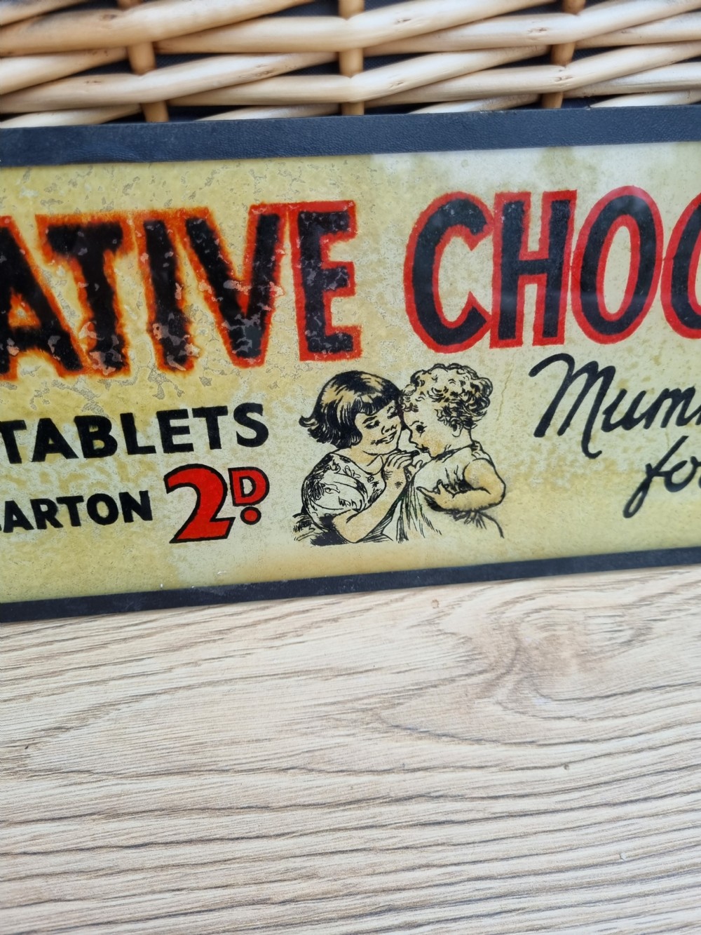  EARLY 20THC GLASS SIGN  UNUSUAL SUBJECT  View III