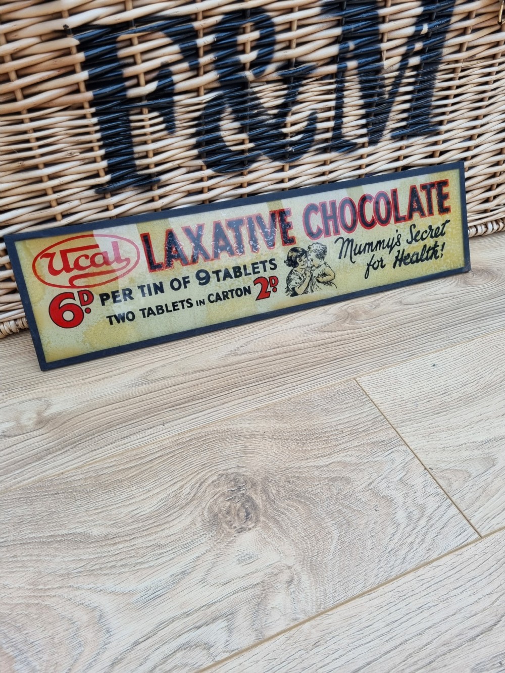  EARLY 20THC GLASS SIGN  UNUSUAL SUBJECT  View IV