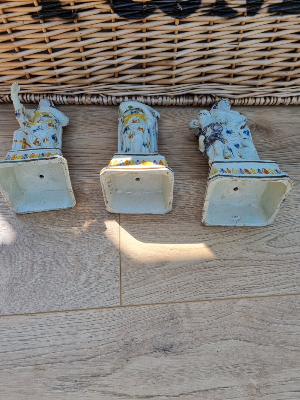 RARE SET OF  3 18THC/E19TH POTTERY FIGURES OF FAITH HOPE AND CHARITY View IV