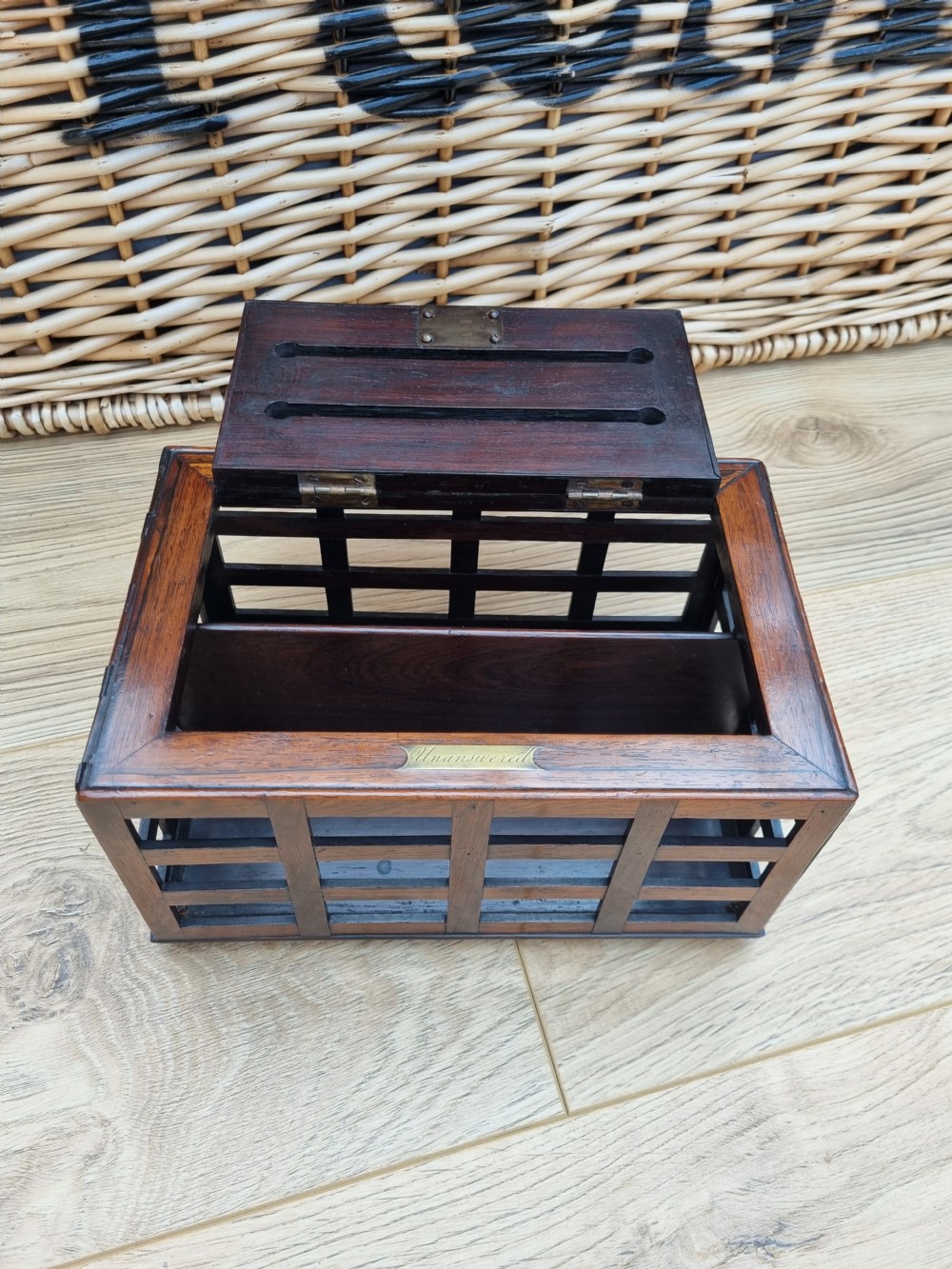 SUPERB ORIGINAL REGENCY ROSEWOOD LETTER BOX C1830 View III