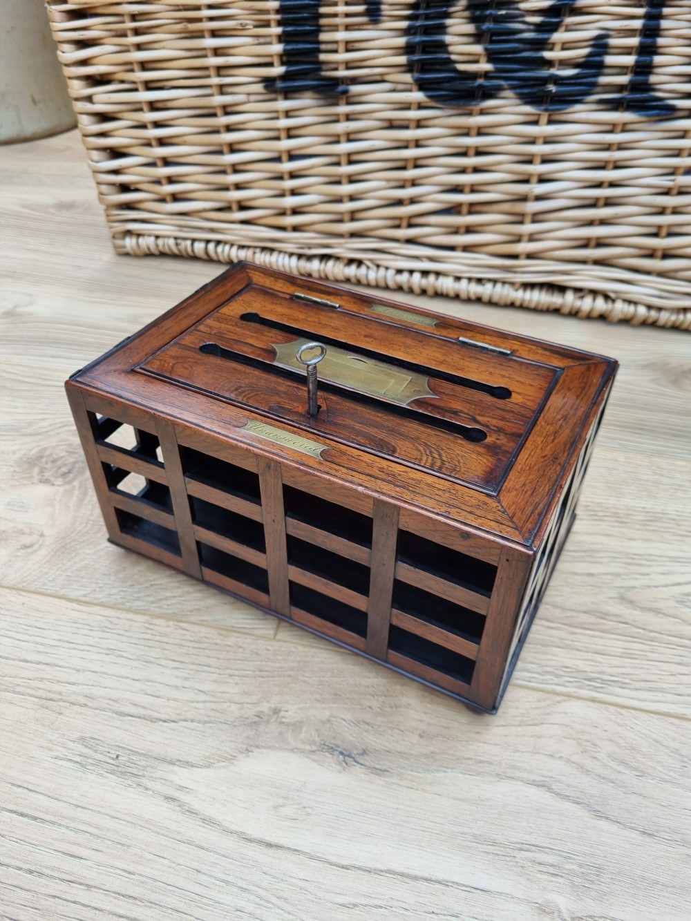SUPERB ORIGINAL REGENCY ROSEWOOD LETTER BOX C1830 View VI
