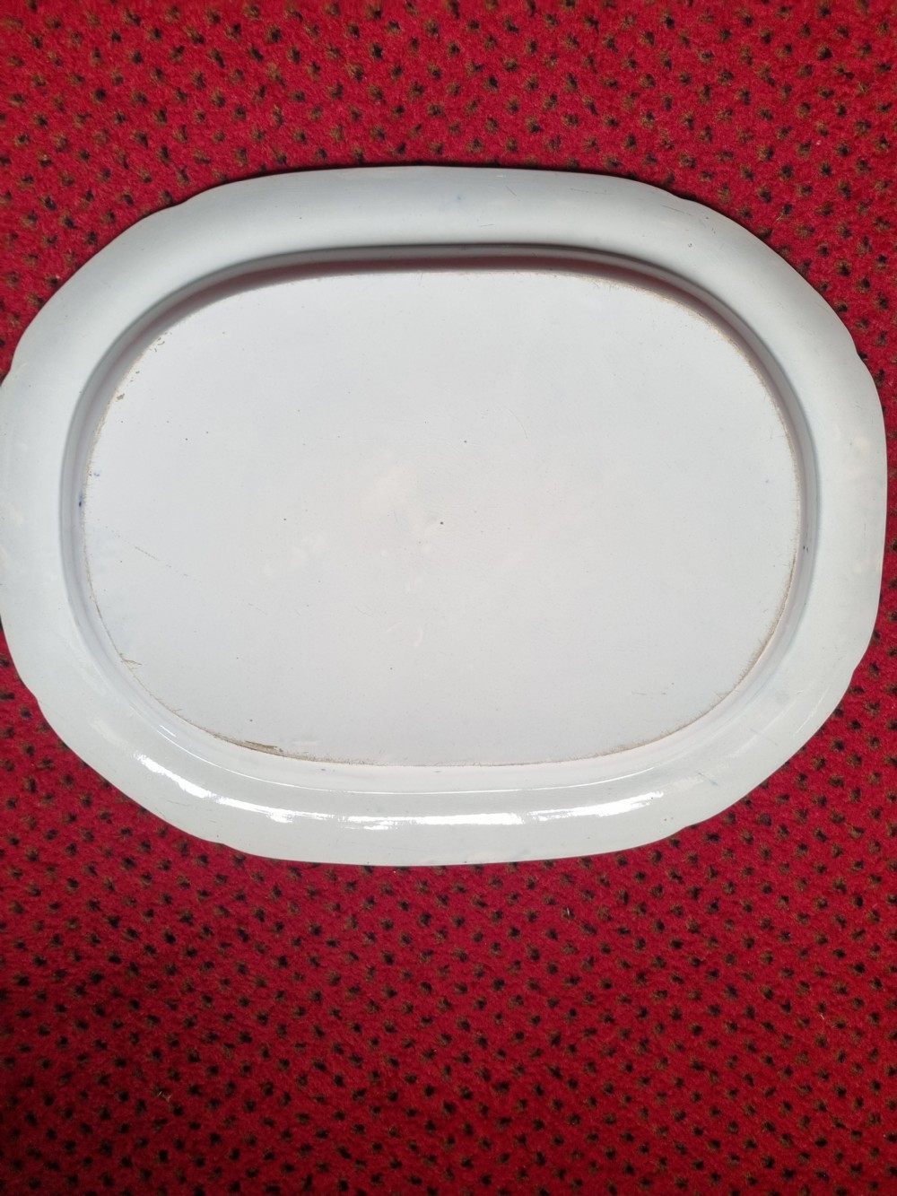 LARGE PERFECT SPODE BLUE AND WHITE CARAMANIAN PLATTER View II