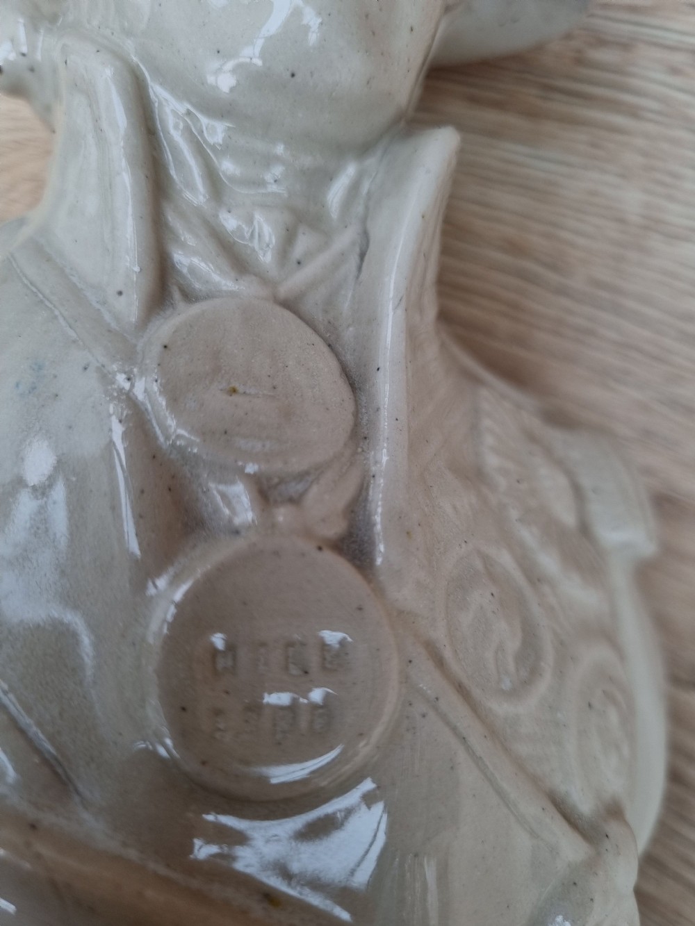 19THC STONEWARE LARGE JUG DEPICTING NELSON View V