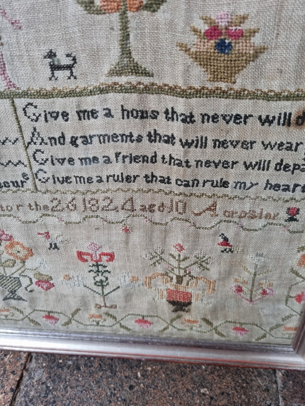TREE OF LIFE DATED 1824 LARGE SAMPLER View IV
