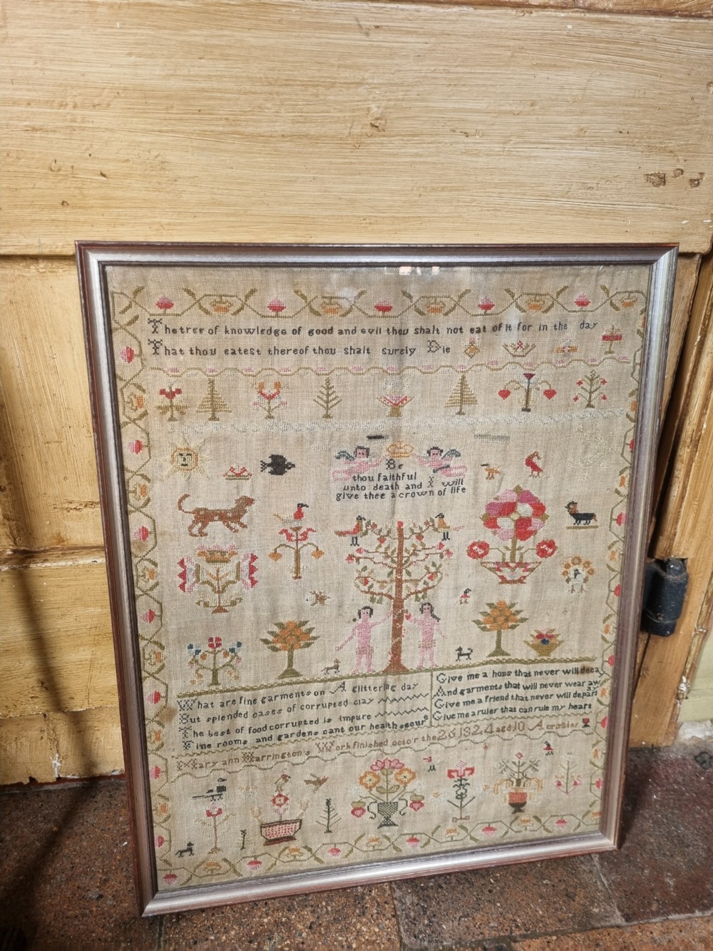 TREE OF LIFE DATED 1824 LARGE SAMPLER View IX