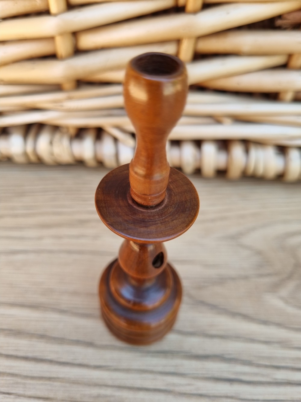 ANTIQUE BOXWOOD TAPER STICK IN THE FORM OF A 17THC CANDLESTICK View IV