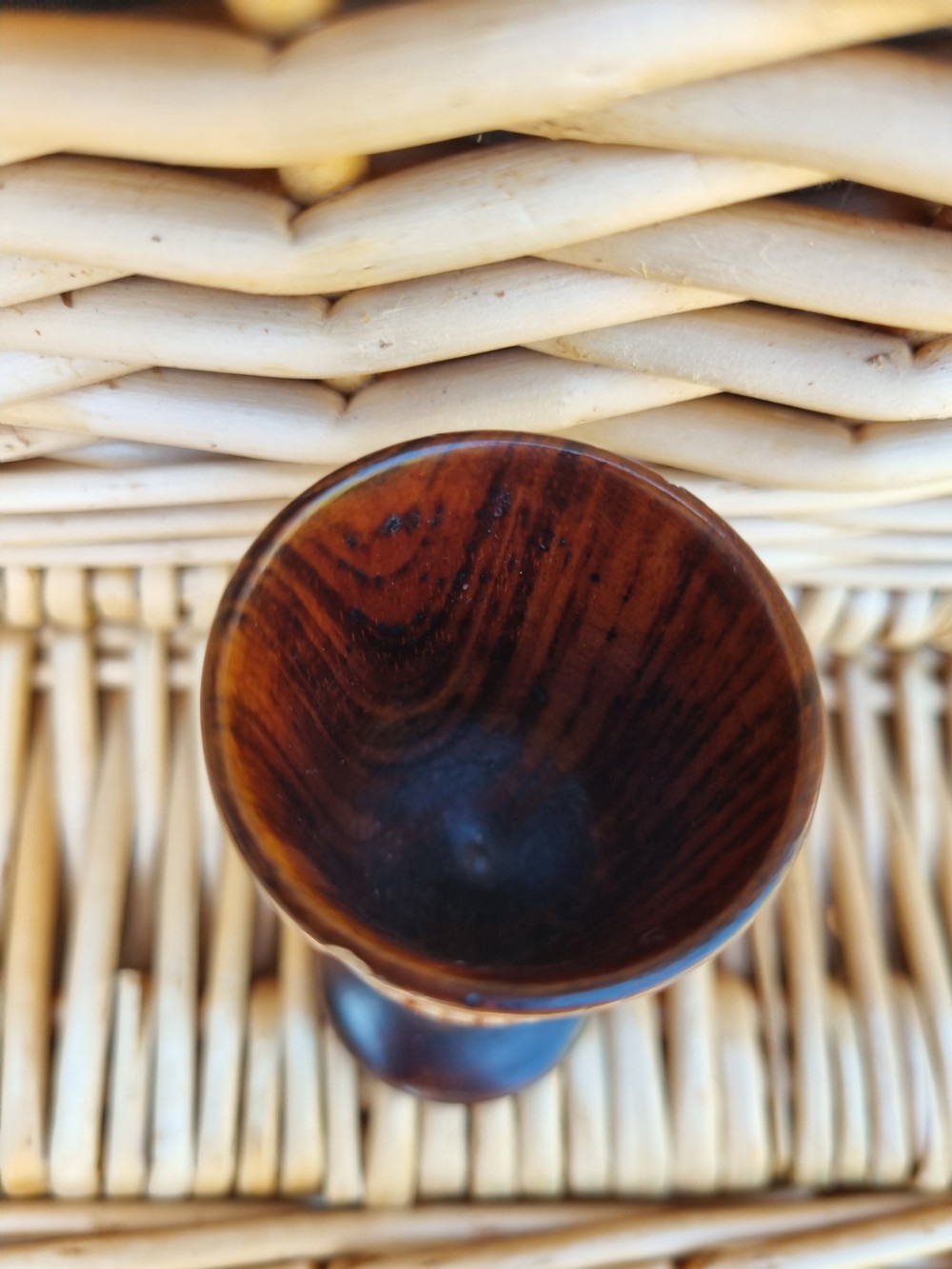 18THC SOLID ROSEWOOD TASTING GOBLET View III