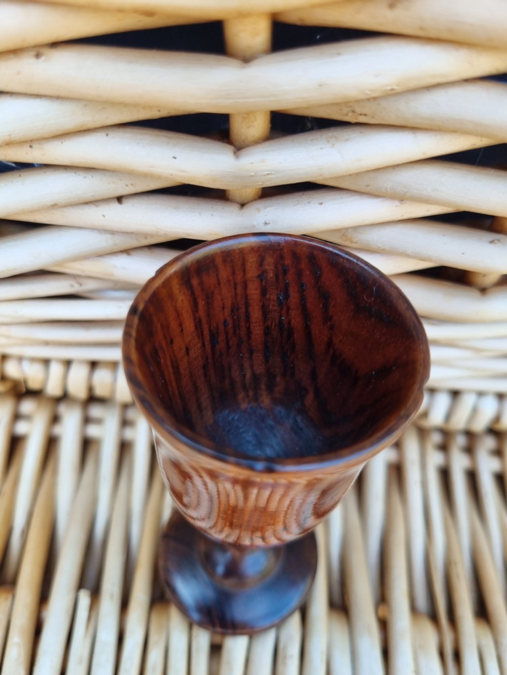 18THC SOLID ROSEWOOD TASTING GOBLET View V