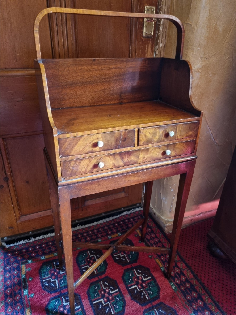GEORGIAN MAHOGANY CHEVERET (2 PIECE) LADIES DESK