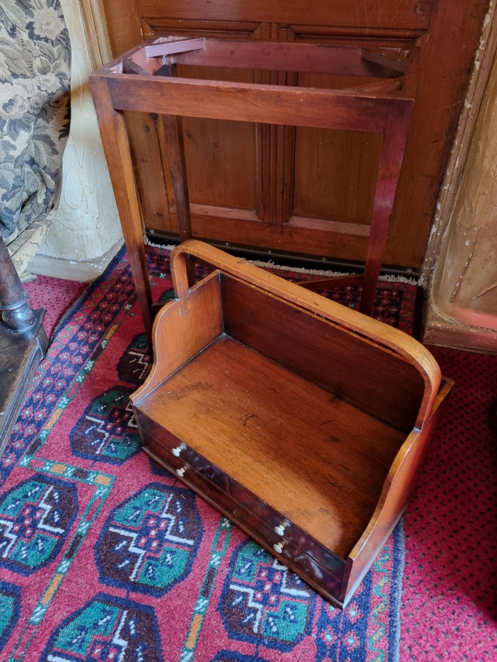 GEORGIAN MAHOGANY CHEVERET (2 PIECE) LADIES DESK View III