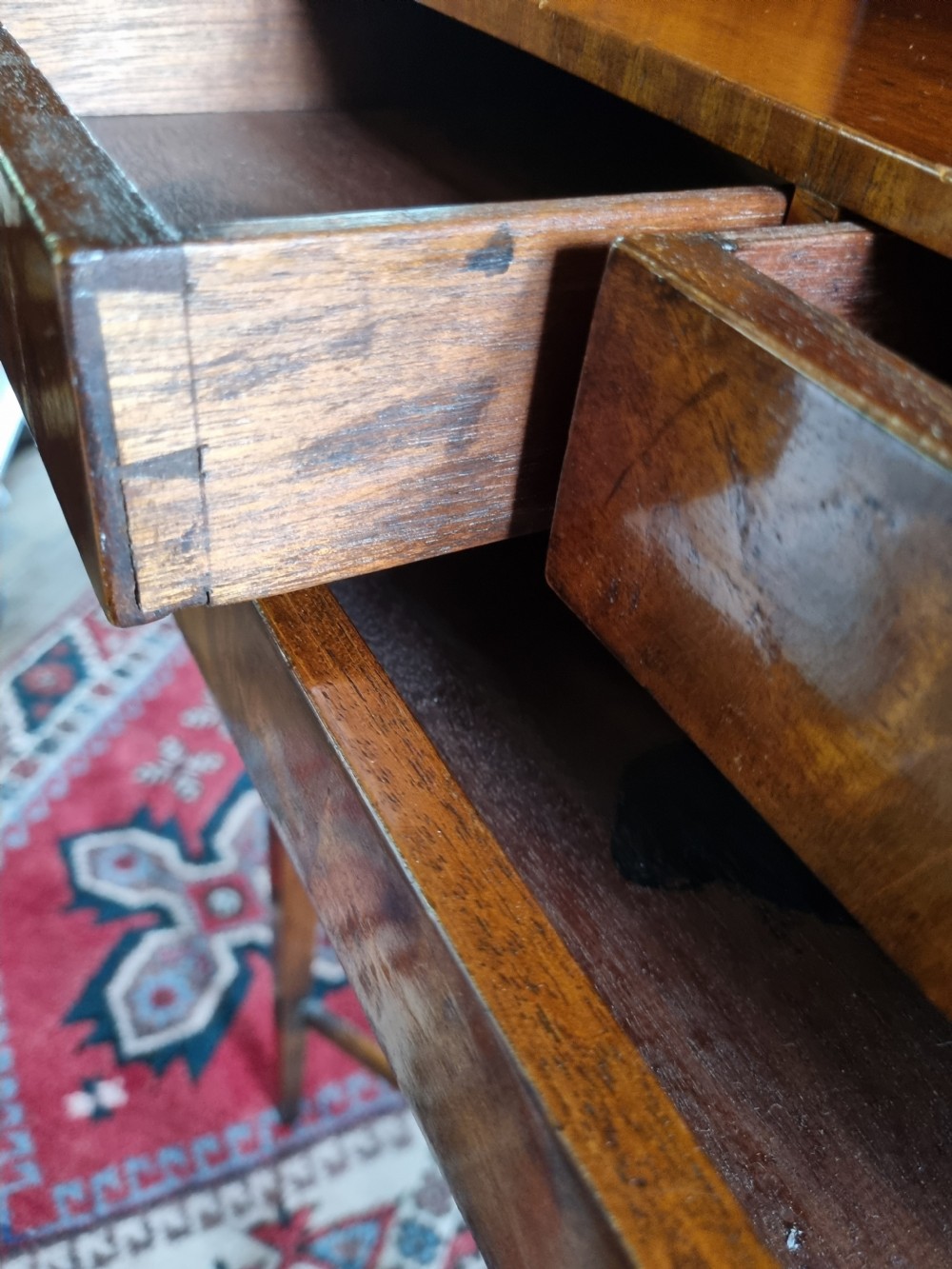 GEORGIAN MAHOGANY CHEVERET (2 PIECE) LADIES DESK View V