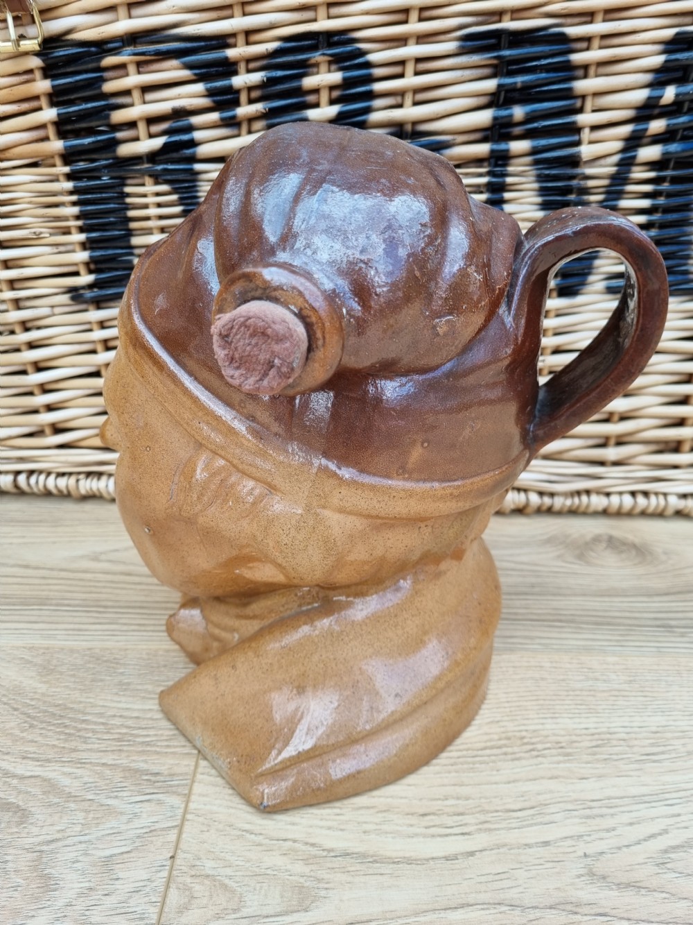 MASSIVE 19THC JOHNNY SOUTER STONEWARE JUG  View IV