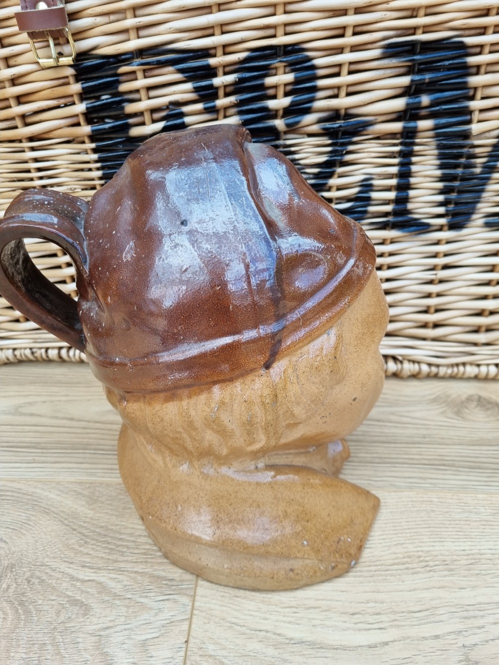 MASSIVE 19THC JOHNNY SOUTER STONEWARE JUG  View V