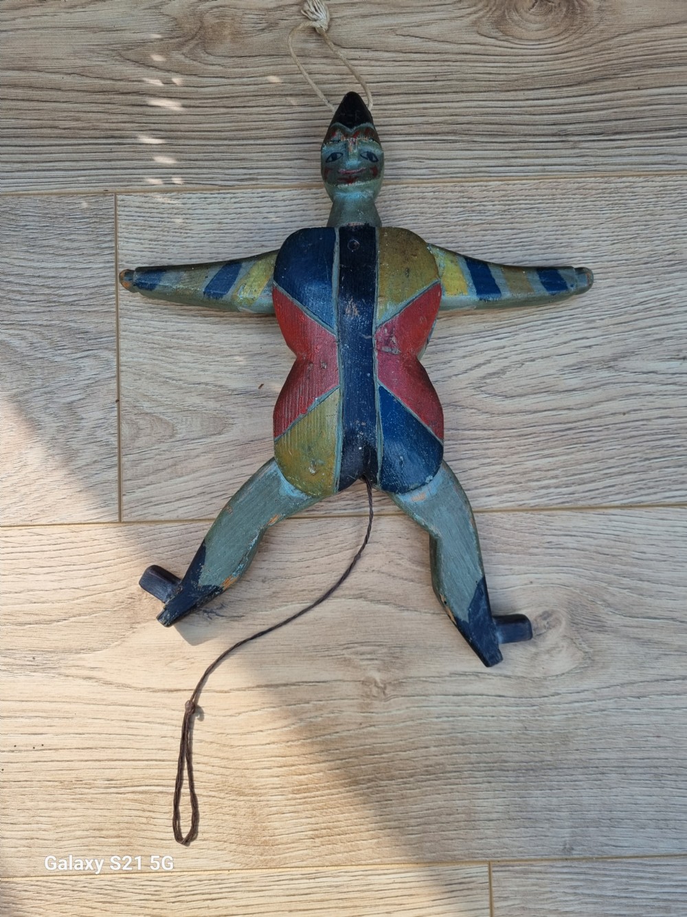 RARE COMPLETE 19THC WOODEN DANCING PUPPET  View III