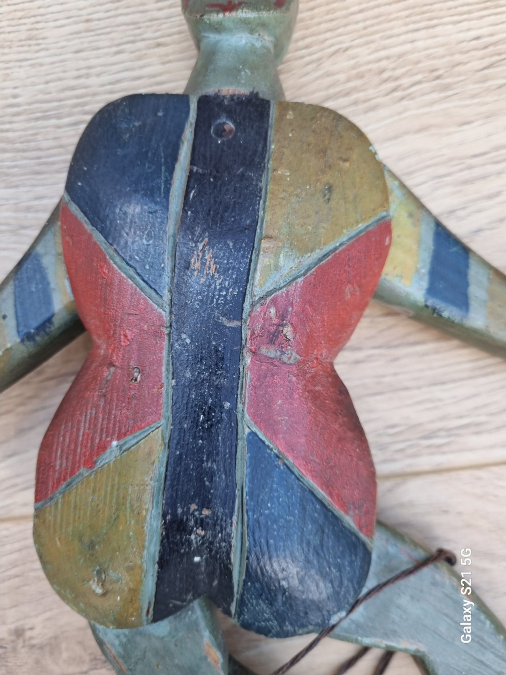 RARE COMPLETE 19THC WOODEN DANCING PUPPET  View V