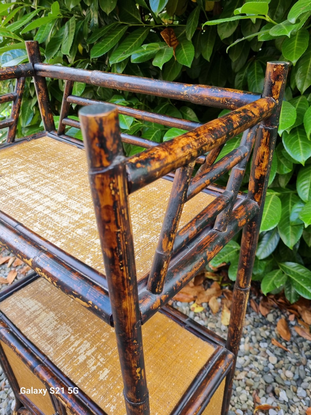 AN ARTS AND CRAFTS  BRITISH BAMBOO STAND WITH CUPBOARD View III