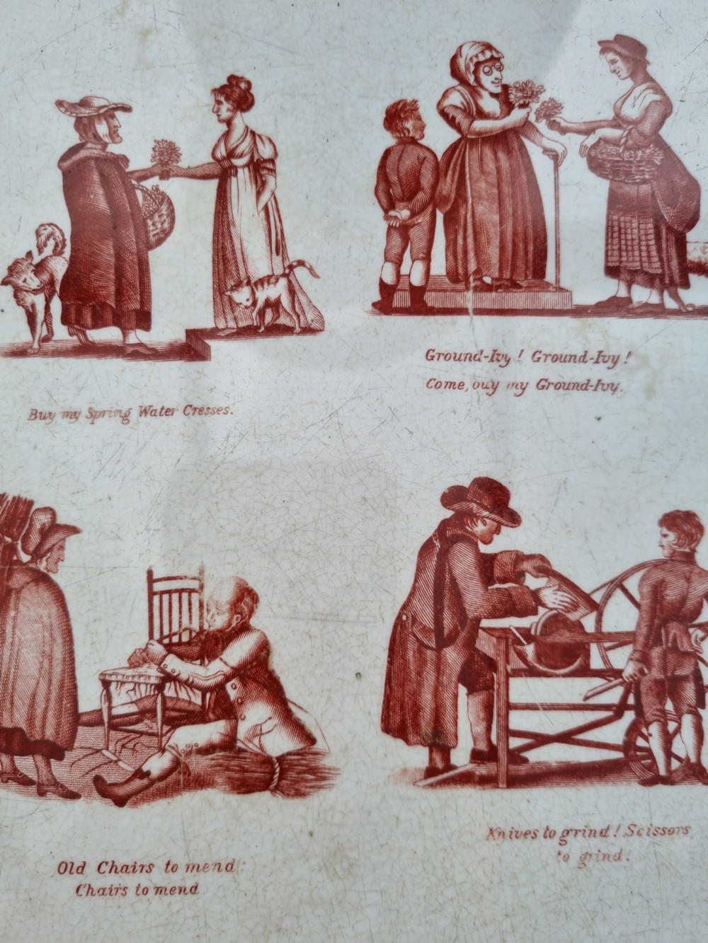 RARE MASSIVE MINTON TILE OF VICTORIAN TRADESMEN  View II