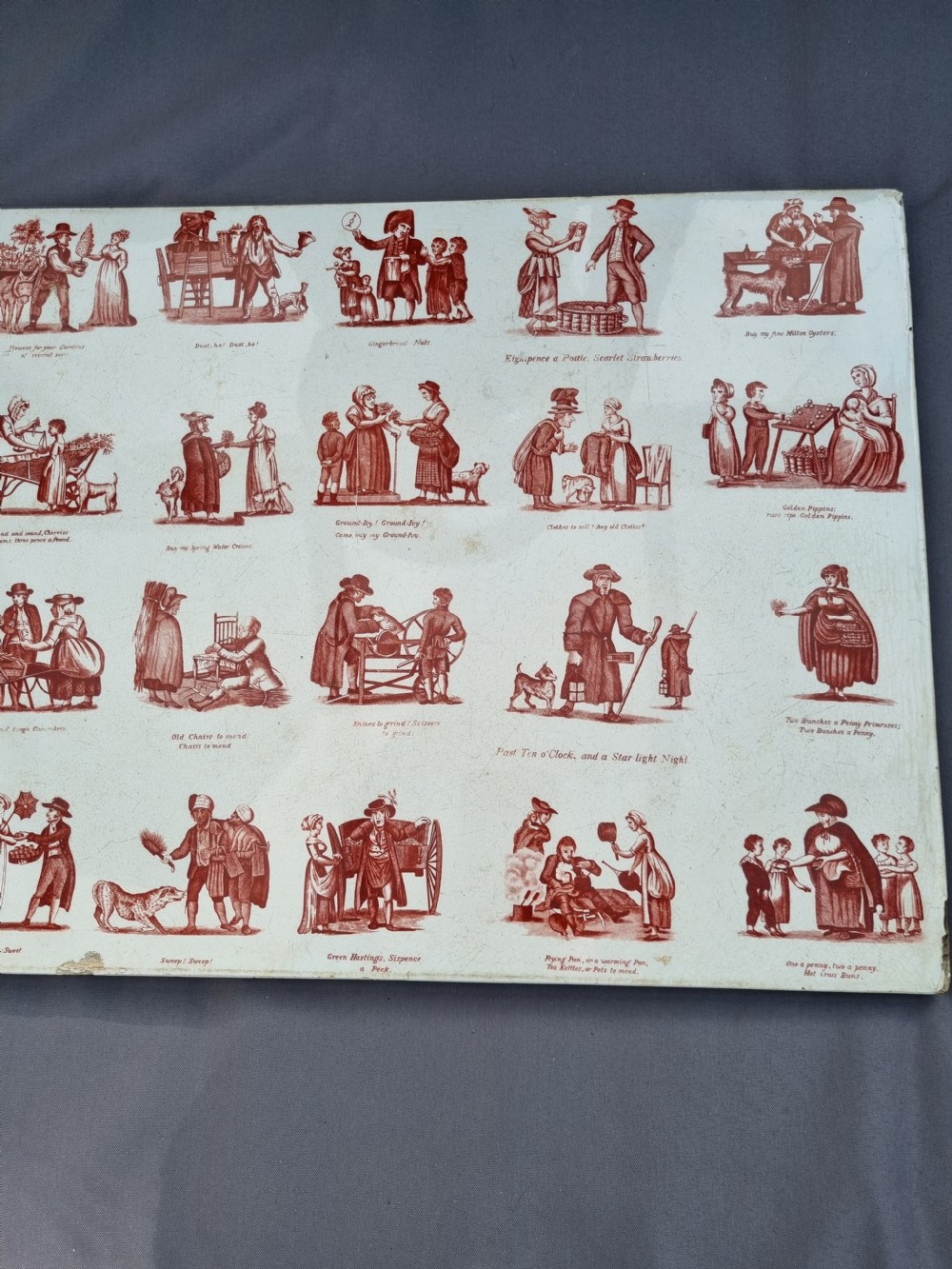 RARE MASSIVE MINTON TILE OF VICTORIAN TRADESMEN  View III