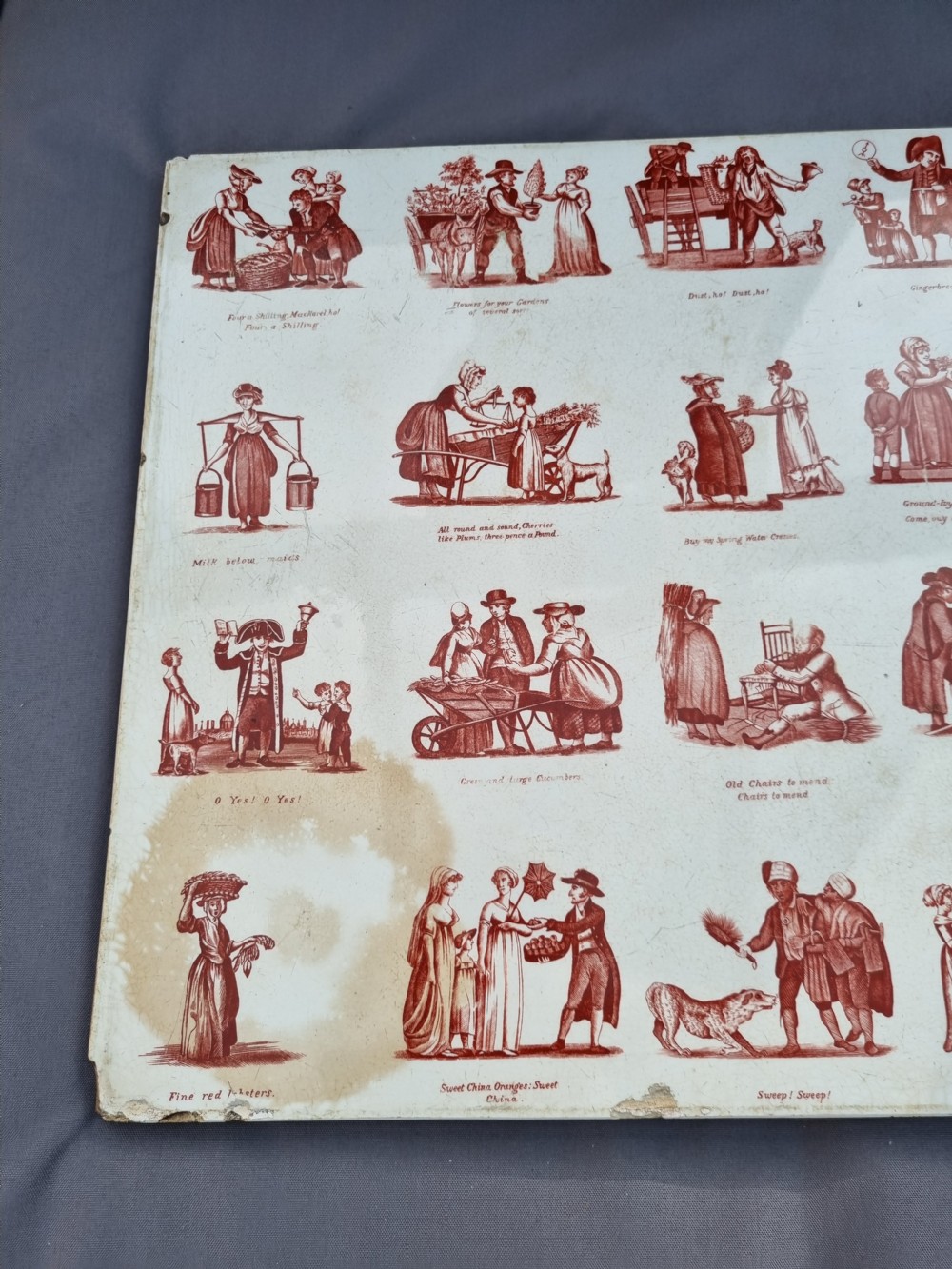 RARE MASSIVE MINTON TILE OF VICTORIAN TRADESMEN  View V