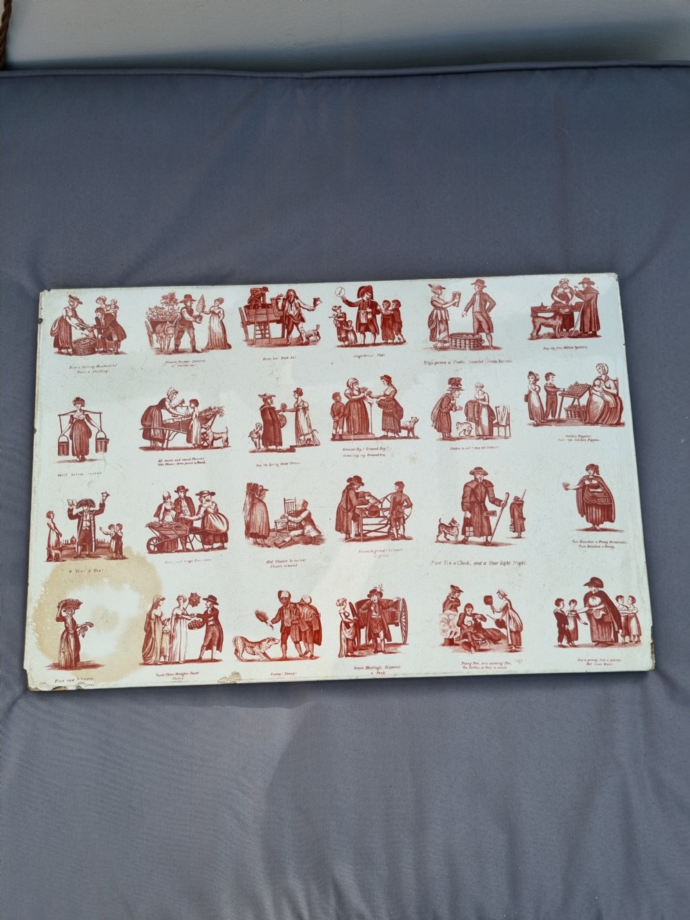 RARE MASSIVE MINTON TILE OF VICTORIAN TRADESMEN  View VI